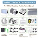 4 x 4 Grow Tent Kit With LED Lights Complete Grow Kit With Air Filter 48" x 48" x 80"