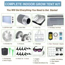 4 x 4 Grow Tent Kit With LED Lights Complete Grow Kit With Air Filter 48" x 48" x 80"