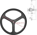 26 inch Bike Mag Magnesium Wheels 3-Spoke Set Rim Wheelset 6/7 Gears