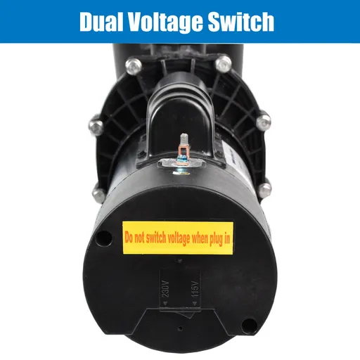 2HP Inground Swimming Pool Pump 110-240V Dual Voltage 6500GPH 85FT Head Lift 2" NPT Connectors