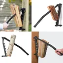 Wall Mounted Firewood Splitter With Extended Handle Manual Kindling Splitter For Indoor or Outdoor