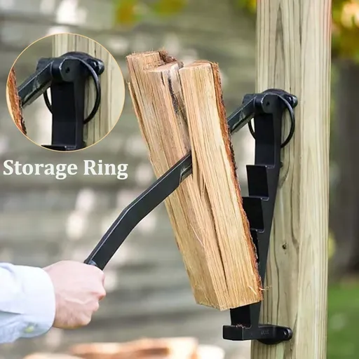 Wall Mounted Firewood Splitter With Extended Handle Manual Kindling Splitter For Indoor or Outdoor