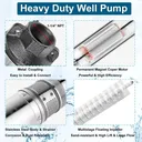 1/2 HP 4 inch Deep Well Submersible Pump 110V 25GPM 150FT Lift 33FT Cord With Control Box