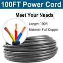 4'' Deep Well Submersible Pump 1 HP 115V 33GPM 276ft Stainless Steel 100ft Cord