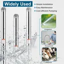 3/4 HP 3 inch Deep Well Submersible Pump 110V 13GPM 247ft Lift 33FT Cord 1.25 inch NPT Discharge