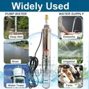 1 HP 4 inch Deep Well Submersible Pump 220V 33GPM 257ft Lift 50ft Cord 1.25 inch NPT Discharge