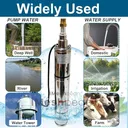1 HP 3.5 inch Deep Well Submersible Pump 110V 8GPM 328ft Lift 33ft Cord 1 inch NPT Discharge