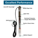 1/2 HP 2 inch Deep Well Submersible Pump 110V 4.4GPM 164ft Lift 33ft Cord 3/4 inch NPT Discharge With Control Box