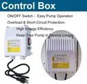 1 HP 3 inch Deep Well Submersible Pump 110V 10GPM 380ft Lift 33ft Cord 1 inch NPT Discharge With Control Box