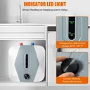 Mini Tank Electric Water Heater For Kitchen Bathroom Home 1500W 110V 95°F-167°F Adjustable 2.6 Gallon 10L