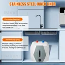Mini Tank Electric Water Heater For Kitchen Bathroom Home 1500W 110V 95°F-167°F Adjustable 2.6 Gallon 10L
