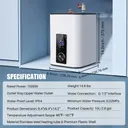 Small  Electric Tank Water Heater With Digital Display For Kitchen Bathroom Home 1500W 110V 95°F-167°F Adjustable 2.6 Gallon 10L