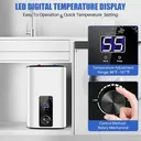 Small  Electric Tank Water Heater With Digital Display For Kitchen Bathroom Home 1500W 110V 95°F-167°F Adjustable 2.6 Gallon 10L