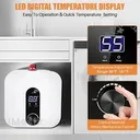 4 Gallon Electric Tank Water Heater Digital Display Kitchen Wholehouse 95°F-167°F
