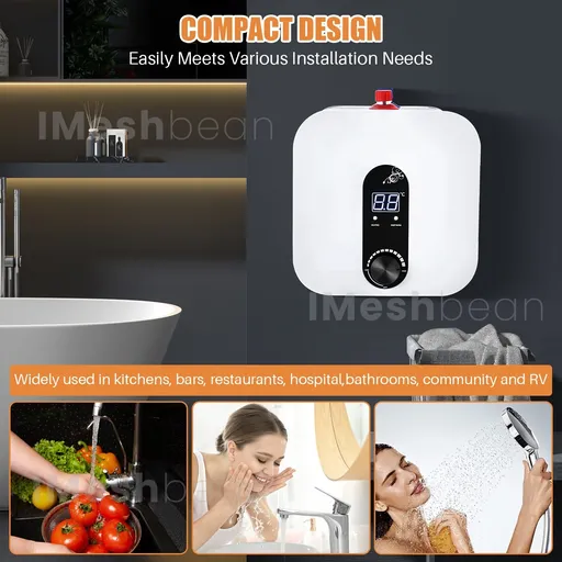 4 Gallon Electric Tank Water Heater Digital Display Kitchen Wholehouse 95°F-167°F