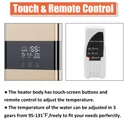 Electric Instant Tankless Water Heater 110V 3000W With Touch Remote Control