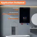 220V Tankless Electric Water Heater Instant On Demand Electric Boiler Whole House 6500W