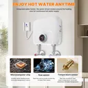 220V Tankless Electric Water Heater Instant With Remote LED Display 6500W