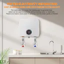 220V Tankless Electric Water Heater Instant With Remote LED Display 6500W