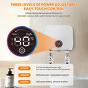 220V Tankless Electric Water Heater Instant With Remote LED Display 6500W