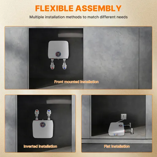 220V Tankless Electric Water Heater Instant With Remote LED Display 6500W
