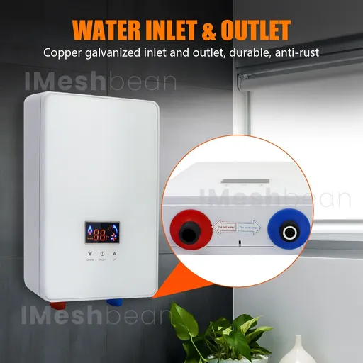 220V Tankless Electric Water Heater Instant On Demand Electric Boiler Whole House For Sinks 6500W