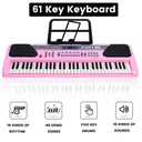 61 Key Music Electronic Keyboard Electric Digital Piano Organ Xmas Gift, Pink