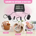 Foot Bath Machine Kit with Dual LCD Screen 60W 2 Arrays Dual User Unit 5 Mode