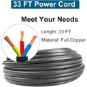 1/2 HP 4 inch Deep Well Submersible Pump 110V 9GPM 328FT Lift 33FT Cord 1 inch NPT Discharge