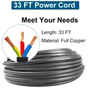 1 HP 4 inch Deep Well Submersible Pump 220V 12GPM 328FT Lift 33FT Cord 1 inch NPT Discharge