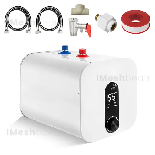4 Gallon Electric Tank Water Heater With Digital Display For RV Kitchen Bathroom 1500W 110V 95°F-167°F Adjustable15L