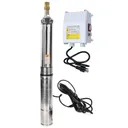 1/2 HP 4 inch Deep Well Submersible Pump 110V 25GPM 207FT Lift 33FT Cord 1.25 inch NPT Discharge With Control Box