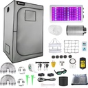 4 x 2 Grow Tent Kit With LED Lights Complete Grow Kit With Air Filter 48" x 24" x 80"