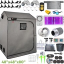 4 x 4 Grow Tent Kit With LED Lights Complete Roof Grow Kit With Air Filter 48" x 48" x 80"