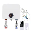 220V Tankless Electric Water Heater Instant With Remote LED Display 6500W