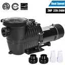 2 Speed 2HP Inground Swimming Pool Pump 220-240V 5520GPH With Strainer Basket Connectors