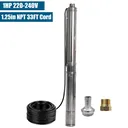 1 HP 4 inch Deep Well Submersible Pump 230V 33GPM 207ft Head 33FT Cord Stainless Steel