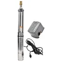 1 HP 4 inch Deep Well Submersible Pump 220V 33GPM 257ft Lift With Pressure Switch External Check Valve