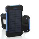 Blue 900000mAh Solar Power Bank Waterproof External Battery Charger For Mobile Phones