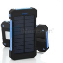 Blue 900000mAh Solar Power Bank Waterproof External Battery Charger For Mobile Phones