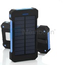 Blue 900000mAh Solar Power Bank Waterproof External Battery Charger For Mobile Phones