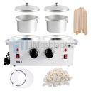 Double Wax Warmer Professional Electric Heater Hair Removal Skin Care Equipment w/ 140 Sticks