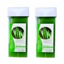 2 Pcs Aloe Roll On Wax-Wax Heater Roller Depilatory Roll on Wax Warmer Cartridge