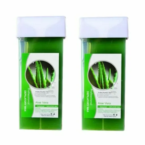 2 Pcs Aloe Roll On Wax-Wax Heater Roller Depilatory Roll on Wax Warmer Cartridge