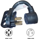 Welding Adapter Cord NEMA 14-50P to 6-50R 50A 250V Power Adapter 8 AWG EV Welder