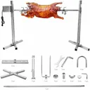 70KGF Electric Stainless Steel Rotisserie System Tripod BBQ Grill Motor 15W