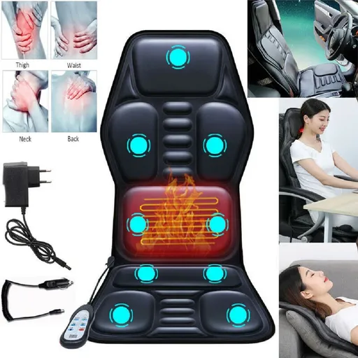 Massage Chair Cushion Massage Pad Mat Vibration Massager Seat Back Heat Office
