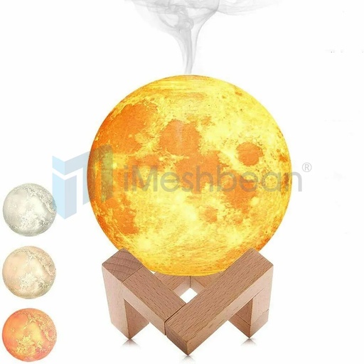 Aromatherapy Mist Maker USB Light 3D Moon Lamp 880mL Ultrasonic Humidifier With Rechargerable Battery