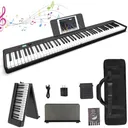 88 Key Piano Keyboard Beginner Electric Digital Piano With Semi Weighted Keys Pedal Power Supply and Bag