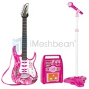 iMeshbean Electric Guitar Kit Toy Play Set for Kids with Microphone, Wireless Amp, AUX Gift